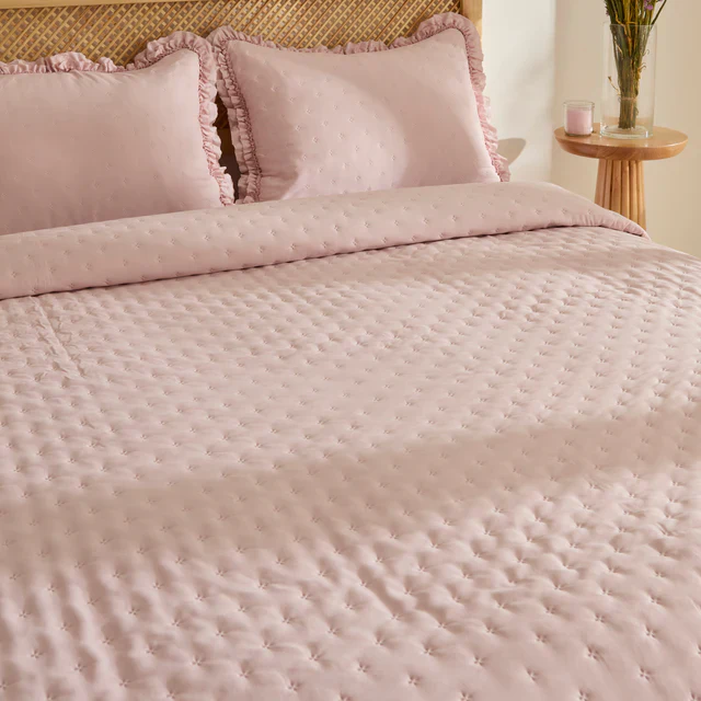 Fiona Beddensprei Set Poederroze 230x240 cm + 2 (50x70) cm - Image 3