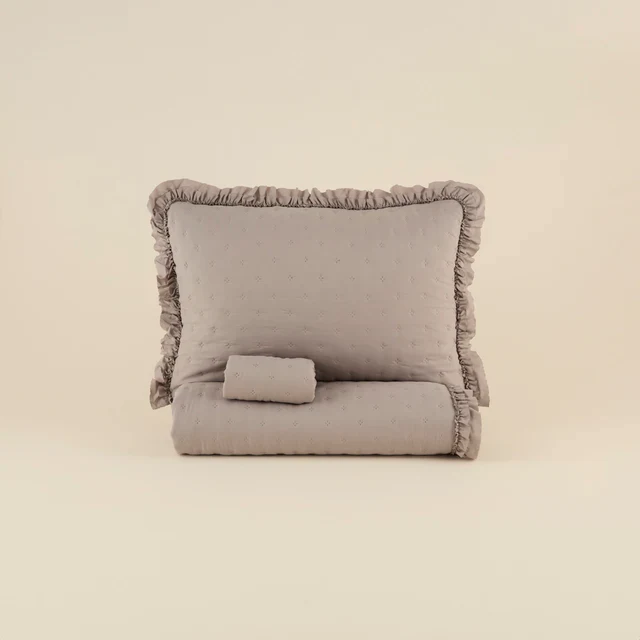 Fiona Sprei Set Grijs 230x240 cm + 2 (50x70 cm) - Image 8