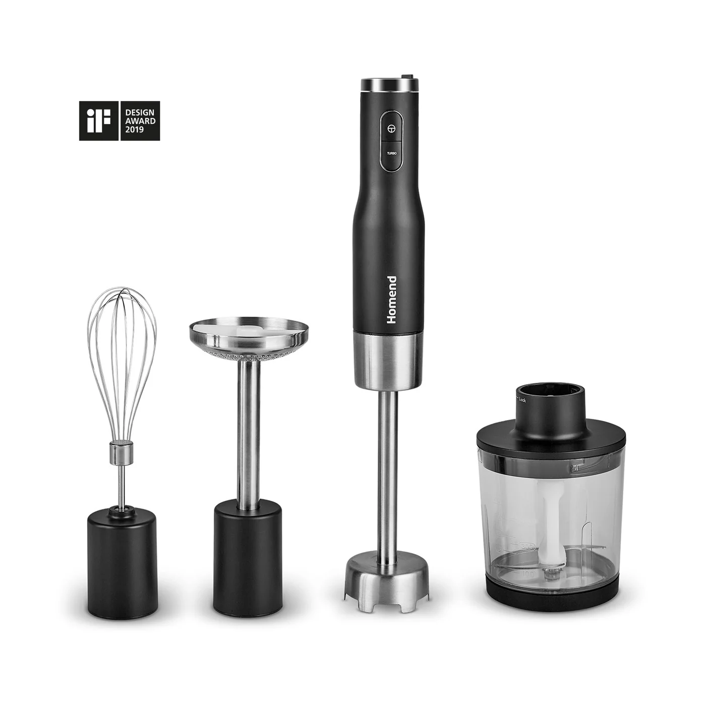 Homend Artfood 1925h Staafmixer Set Zwart - Image 2
