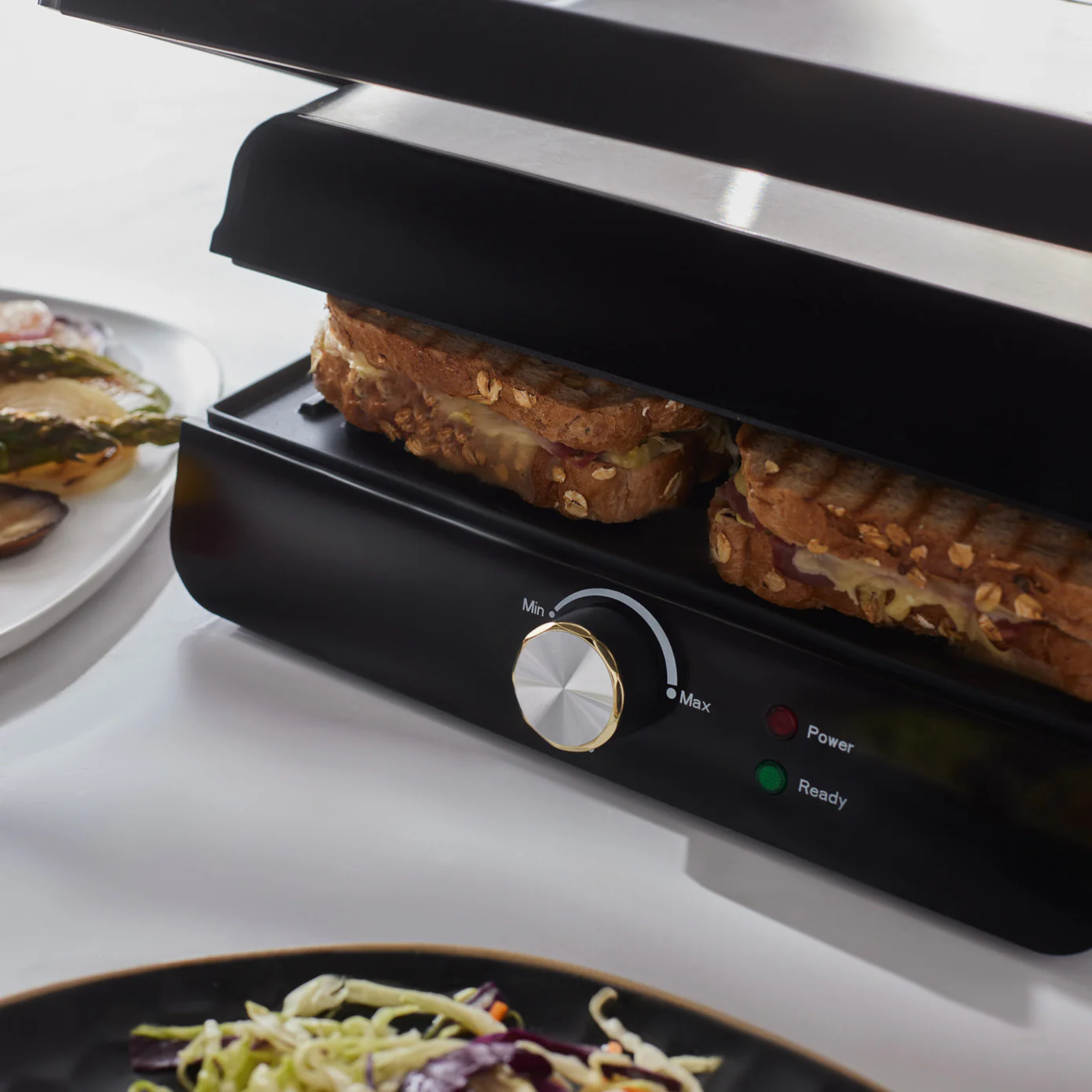 Homend Grilliant 1346H Inox-behuizing met gietijzeren platen Sandwich- en Grillmachine - Image 5