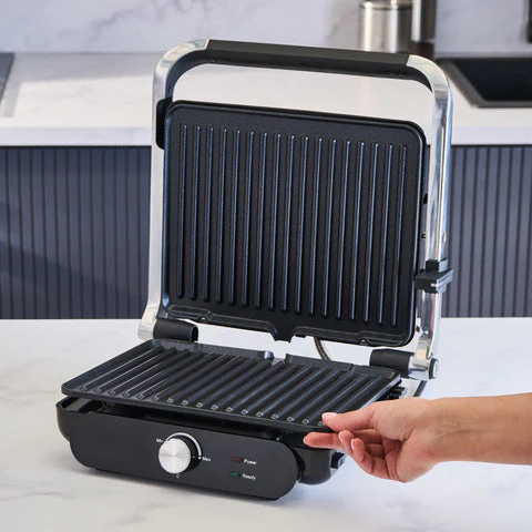 Homend Grilliant 1366H Tosti- en Grillapparaat met uitneembare gietijzeren platen en roestvrijstalen behuizing - Image 3