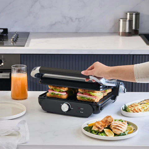 Homend Grilliant 1366H Tosti- en Grillapparaat met uitneembare gietijzeren platen en roestvrijstalen behuizing - Image 5