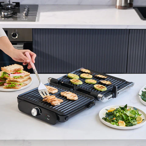 Homend Grilliant 1366H Tosti- en Grillapparaat met uitneembare gietijzeren platen en roestvrijstalen behuizing - Image 6