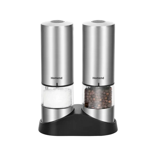 Homend Grindgo 6003 2-delige Oplaadbare Kruidenmolen Set, Inox - Image 3