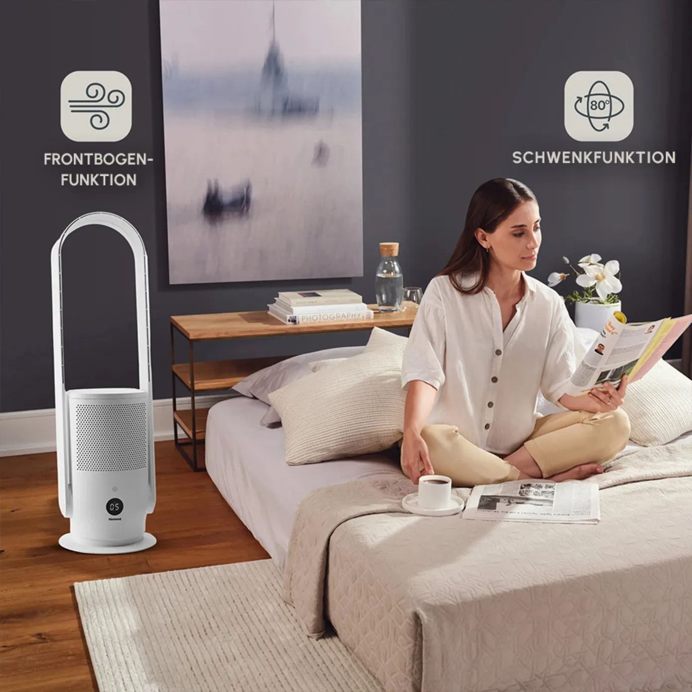 Homend O-zone 9008H Cool+ Heatwave Luchtreiniger 35W Wit - Image 5