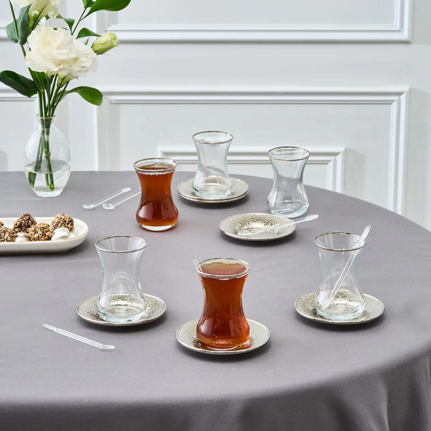 Karaca Ada 18-delige Theeset voor 6 Personen Platina - Image 2