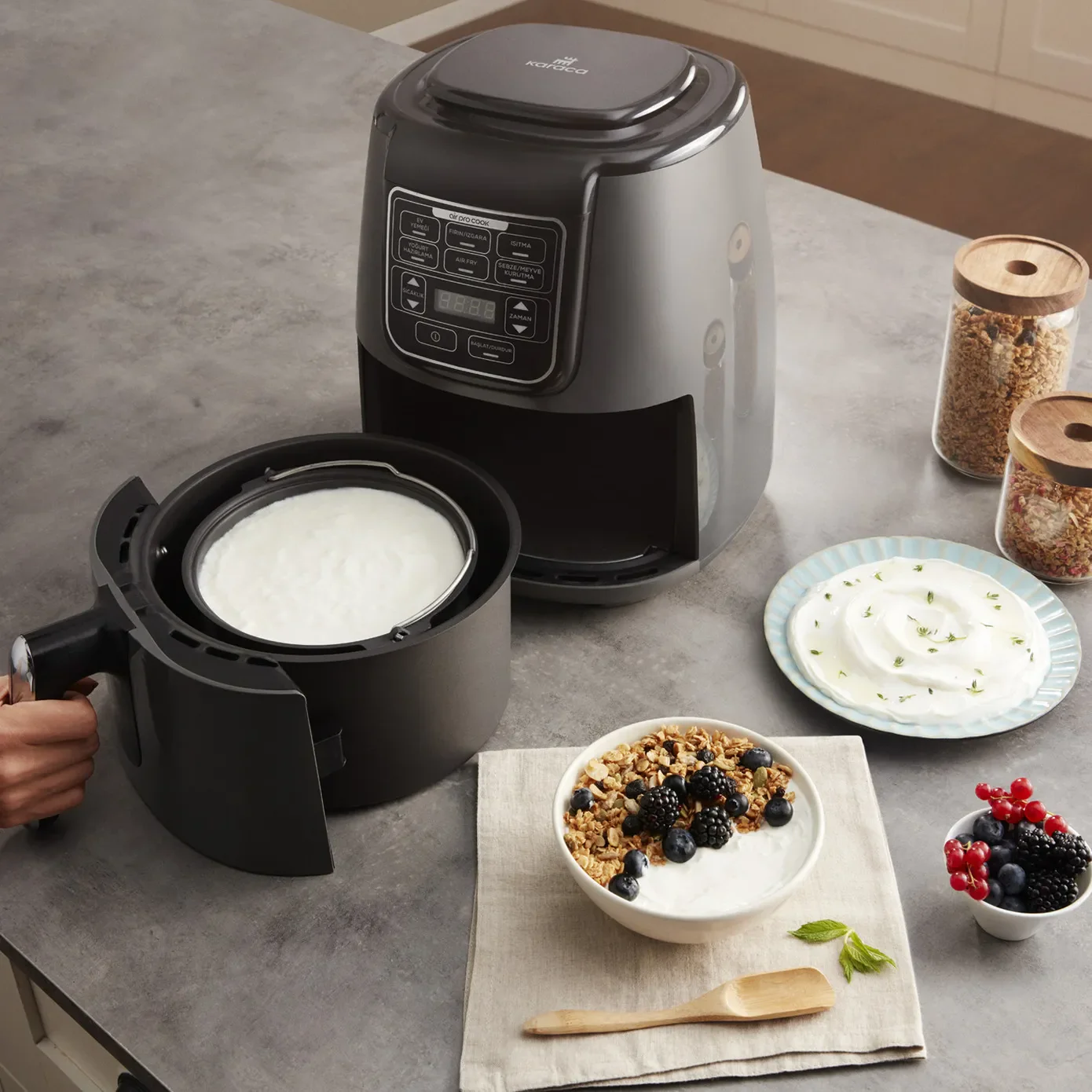 Karaca Air Cook XL 2 in 1 Airfryer Space Grijs Zwart - Image 8