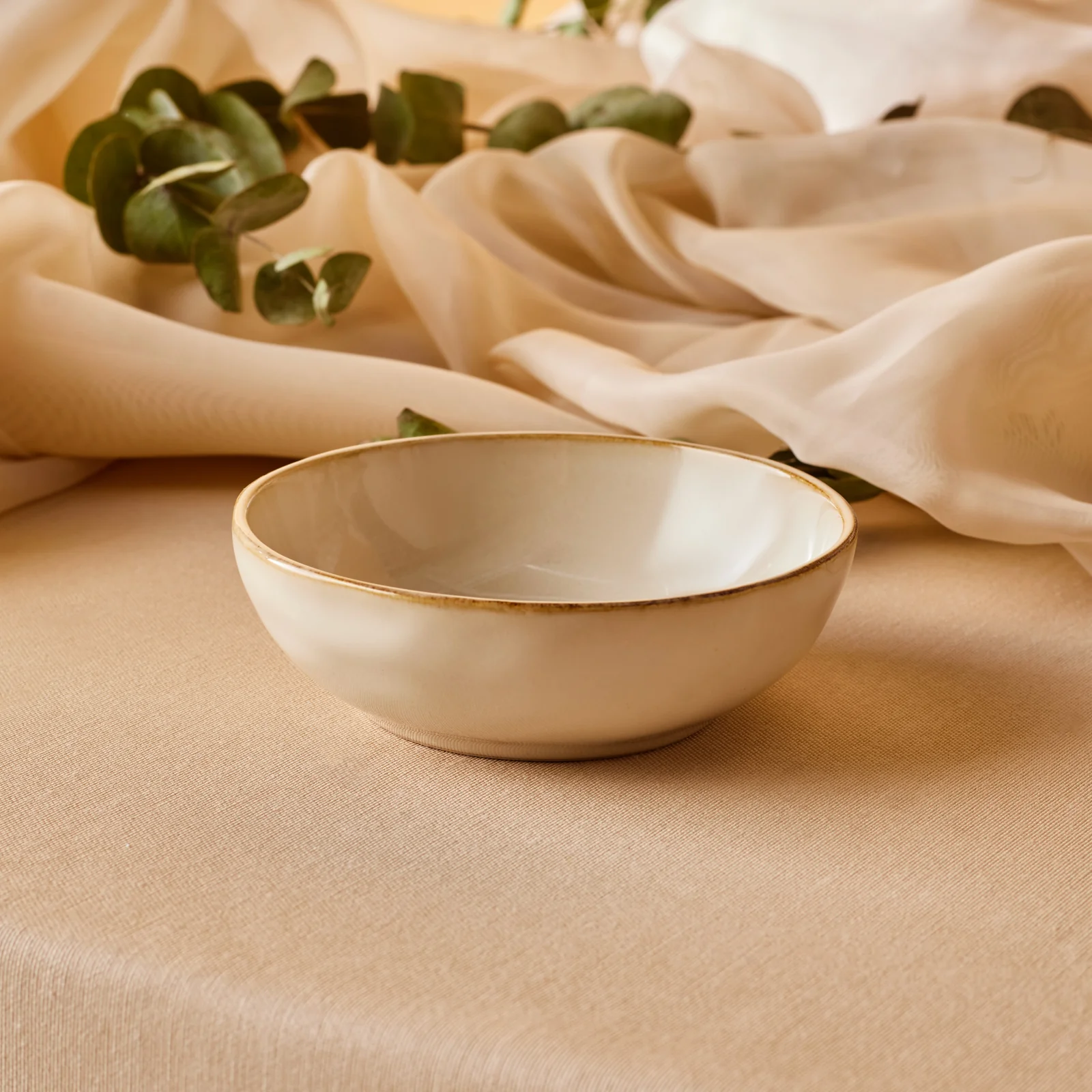 Karaca Aria Beige Reactive Serveerbord, 12 cm