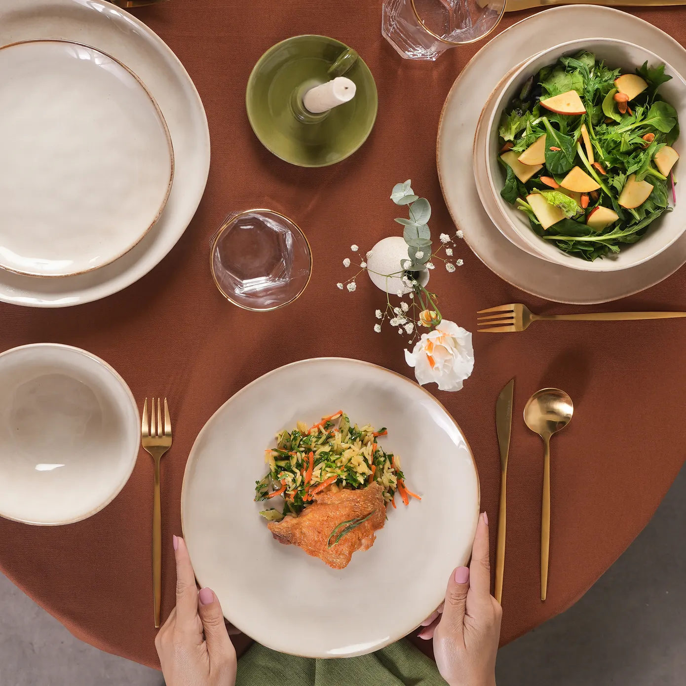 Karaca Aria Reactive, 24-delige dinerset voor 6 personen, beige - Image 5