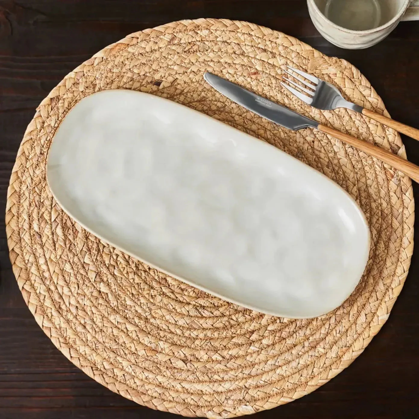 Karaca Aria Reactive Glaze, serveerbord, 31 cm, beige - Image 3