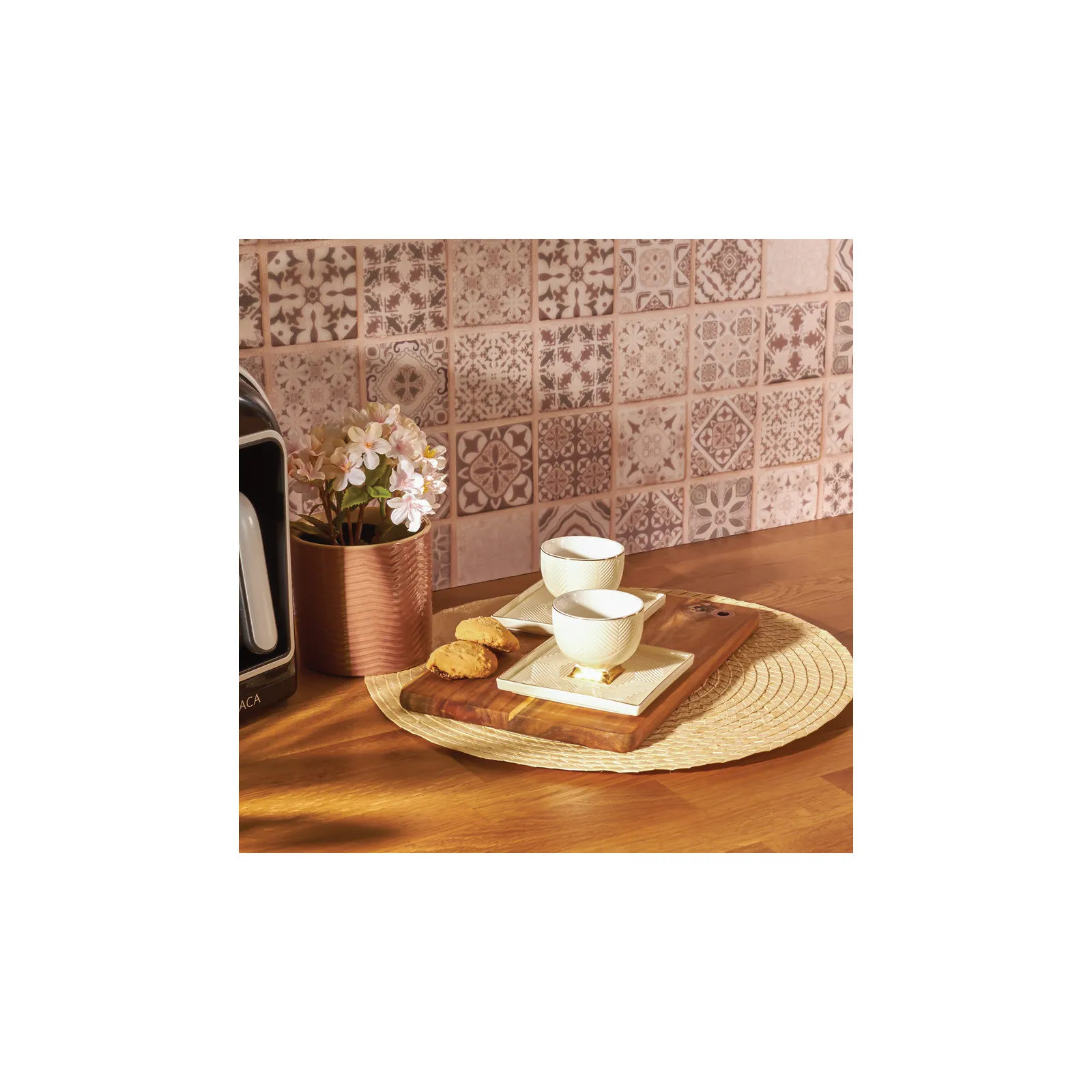 Karaca Art Deco Cream crèmekleurige koffiekopjesset voor 2 personen - Image 3