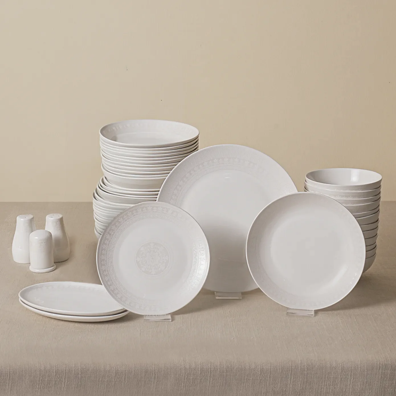 Karaca Arte 53-Delig Tafeldienst Voor 12 Personen, New Bone China