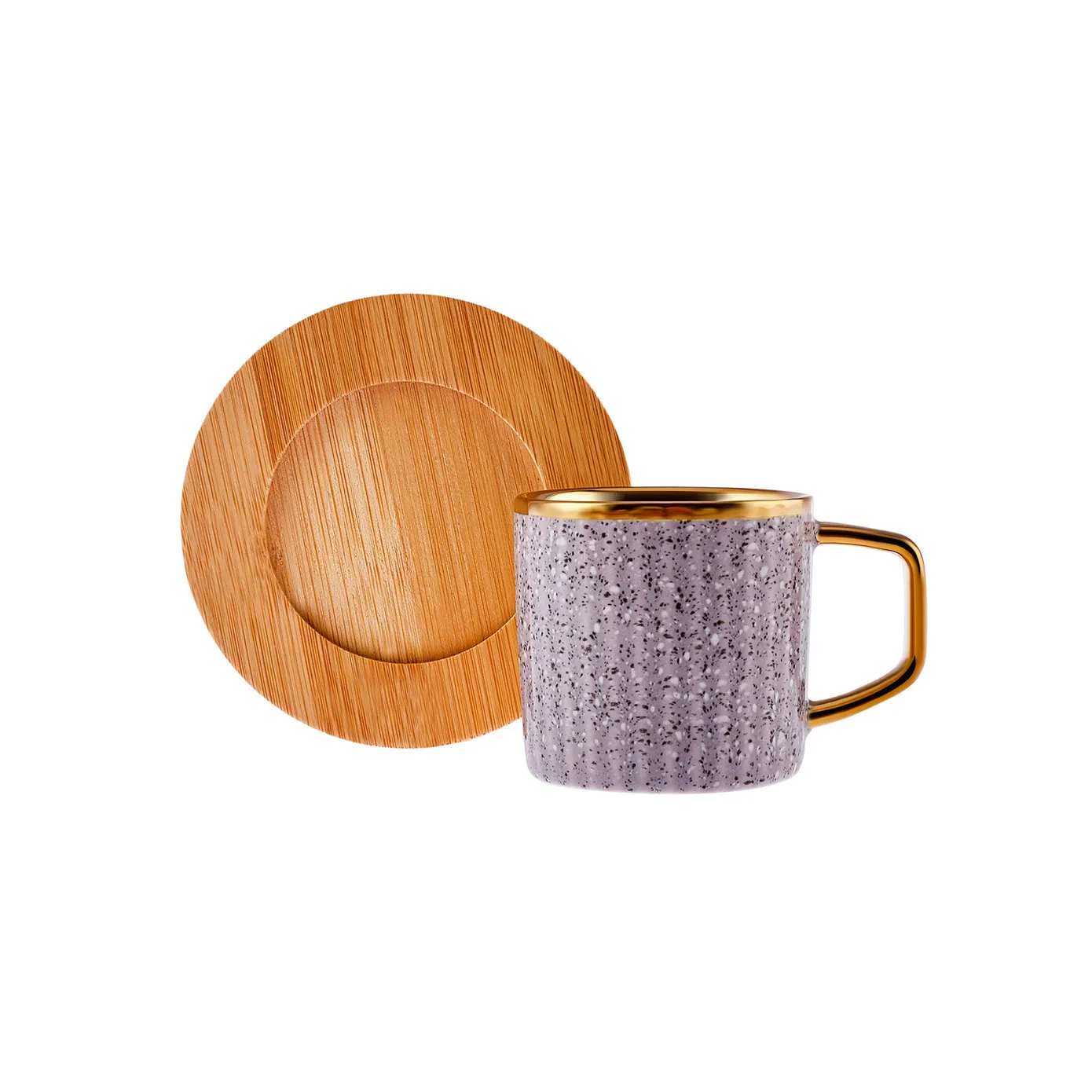 Karaca Bamboe Gekleurde Koffiekopjes Set, 6 Persoon, 90 ml met Dienblad - Image 12