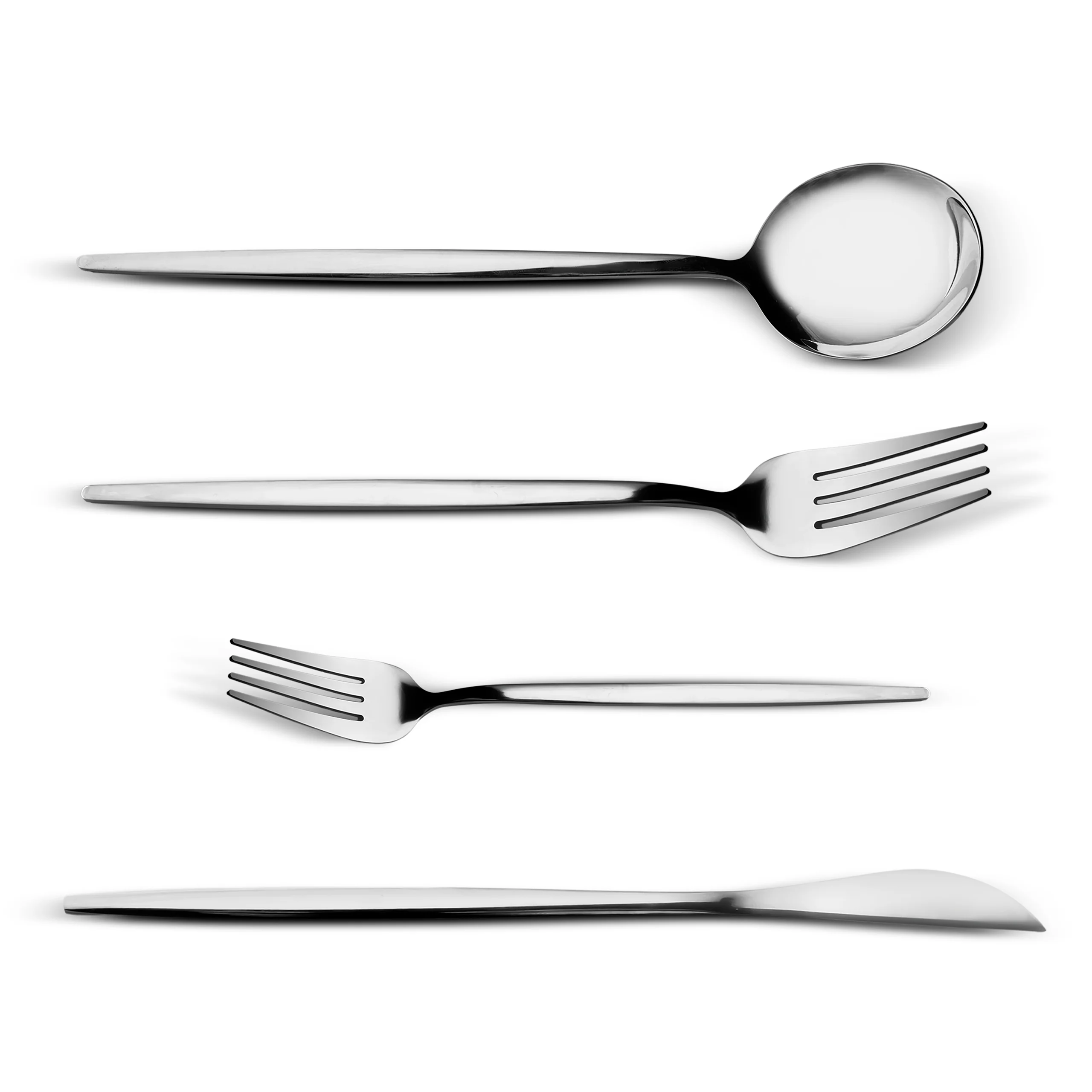 Karaca Bella Roestvrijstalen Bestekset V2 – 24-delig voor 6 Personen – Zilver - Image 3