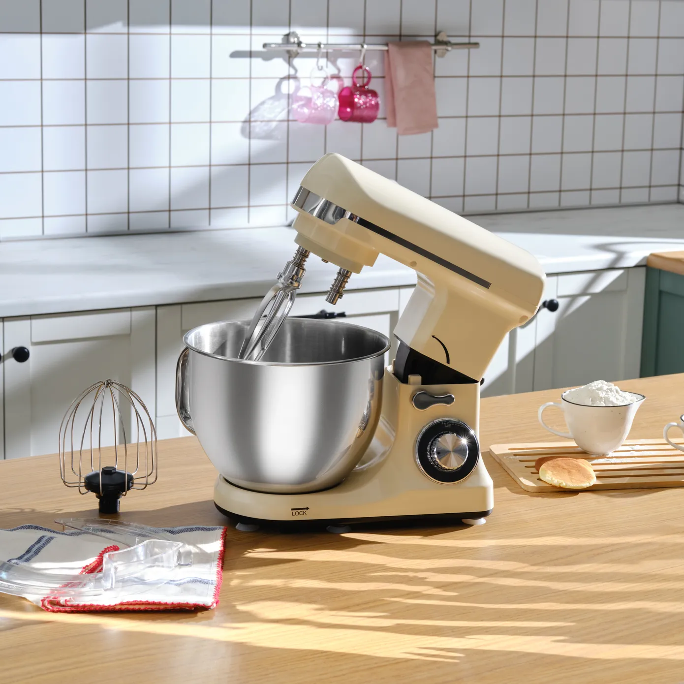 Karaca Blendburst Staande Mixer, 5.7L, 1400W, Iconic Beige - Image 3
