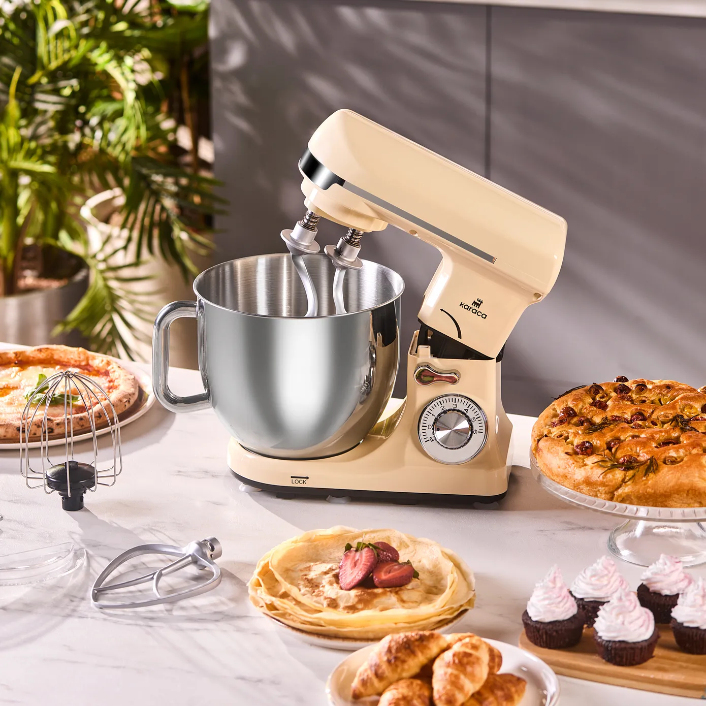 Karaca Blendburst Staande Mixer, 5.7L, 1400W, Iconic Beige - Image 5