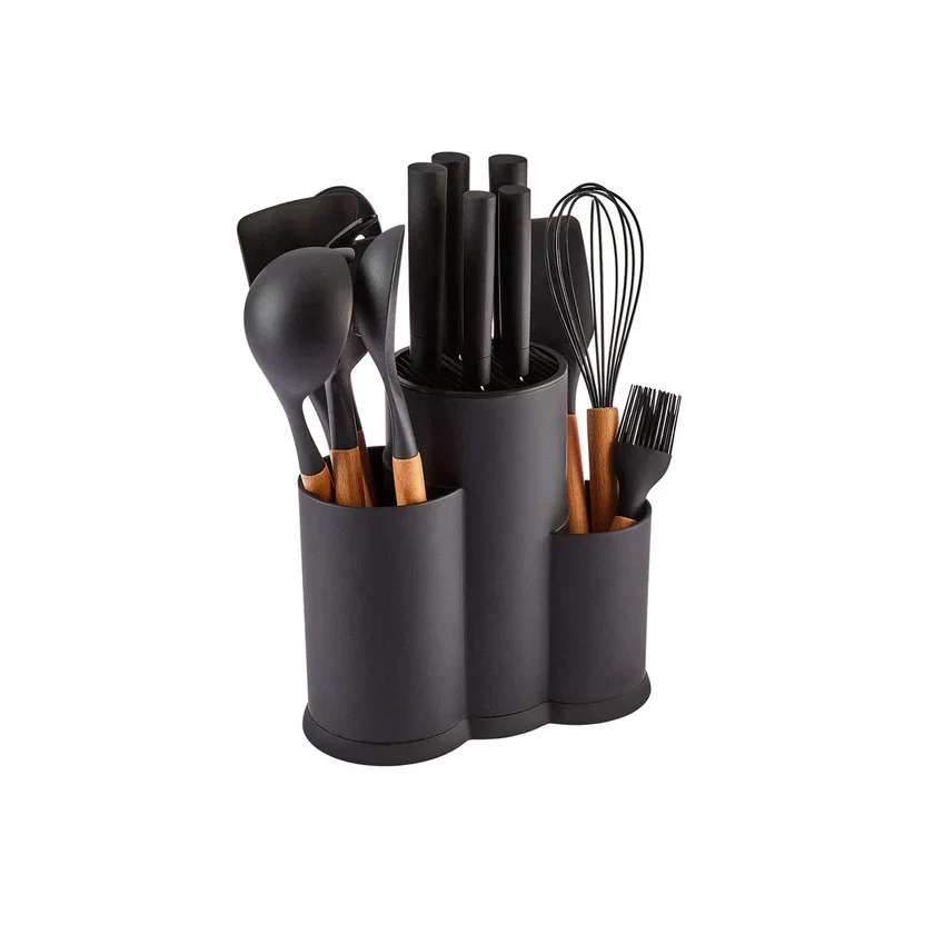 Karaca Burby Wood, 14-Delige Set Met Opschepservies en Messen - Image 2