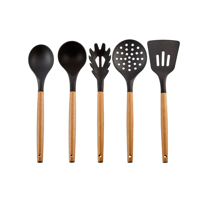 Karaca Burby Wood, 14-Delige Set Met Opschepservies en Messen - Image 8