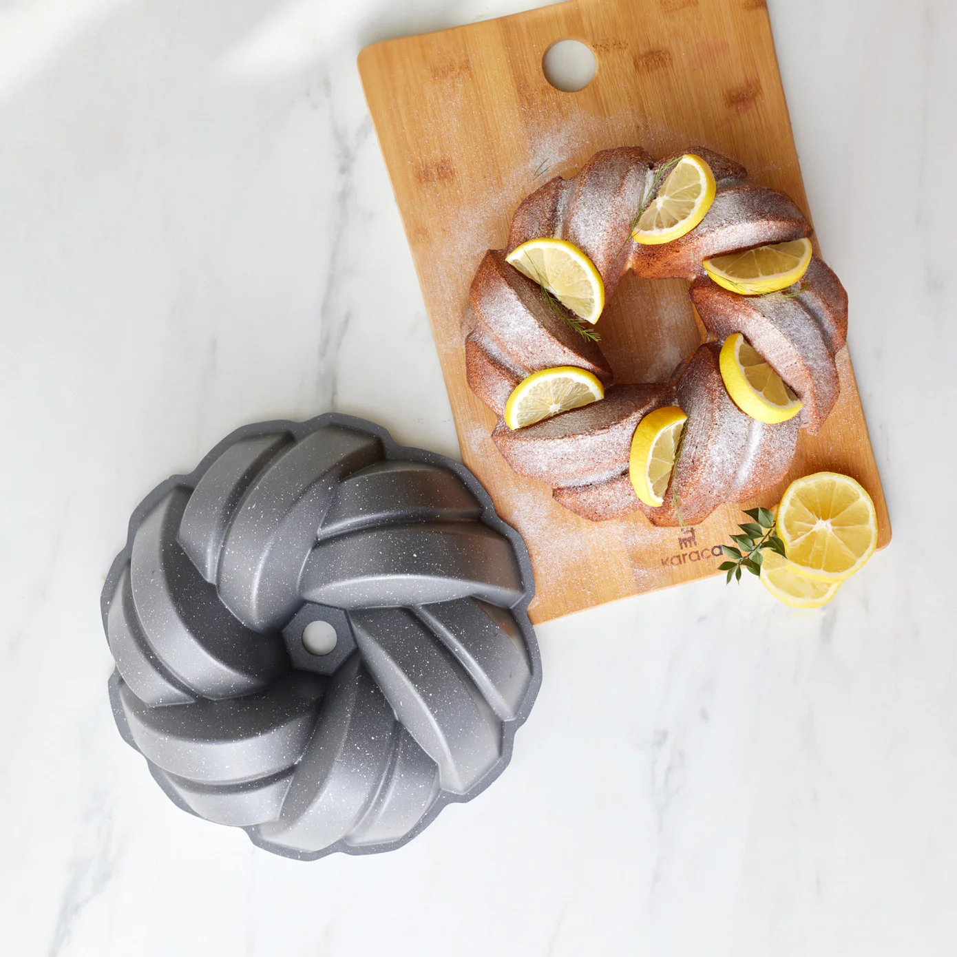 Karaca Cake Pro Gietaluminium Cakevorm Gevlochten Antraciet 26 cm - Image 3