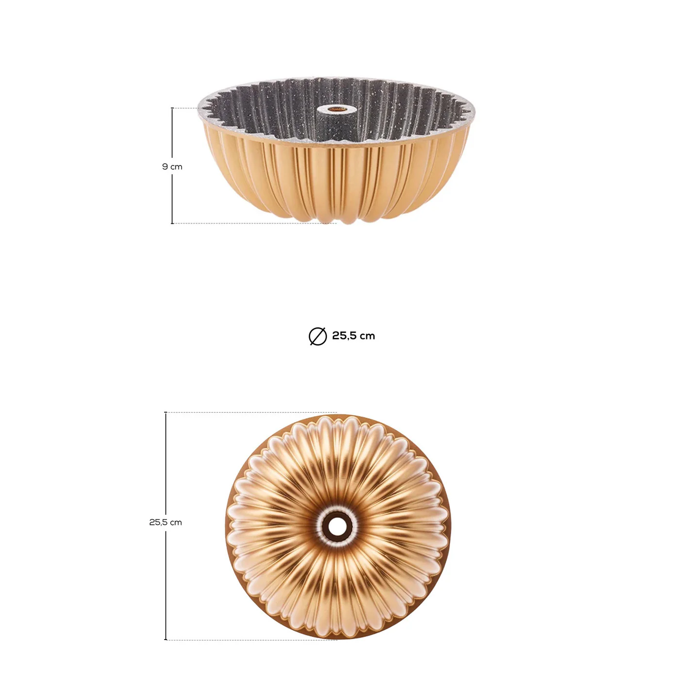 Karaca Cake Pro Gietaluminium Cakevorm Roségoud – Segmenten - Image 2