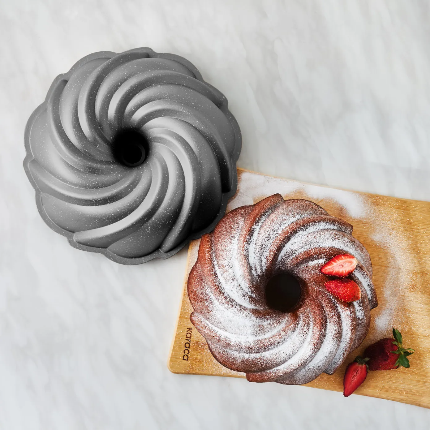 Karaca Cake Pro Pare Cast Kuchenform, Antrazit, 24 cm - Image 3