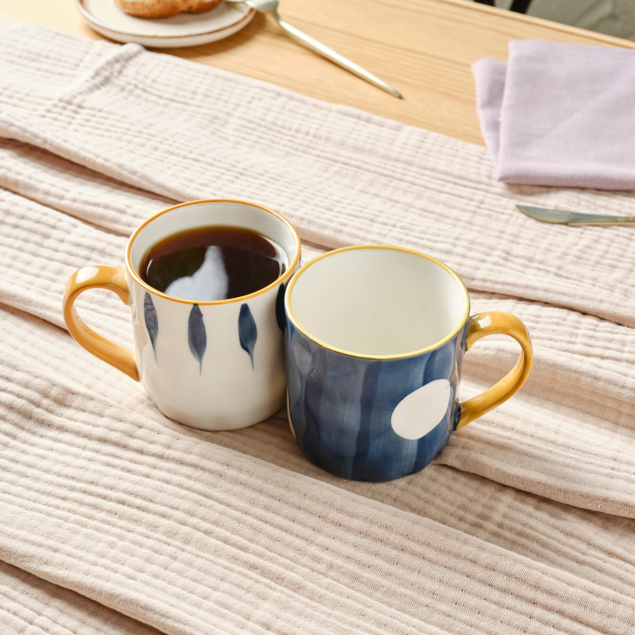 Karaca Canarie 2-delige Stoneware Bekerset, 350 ml, Meerkleurig - Image 6
