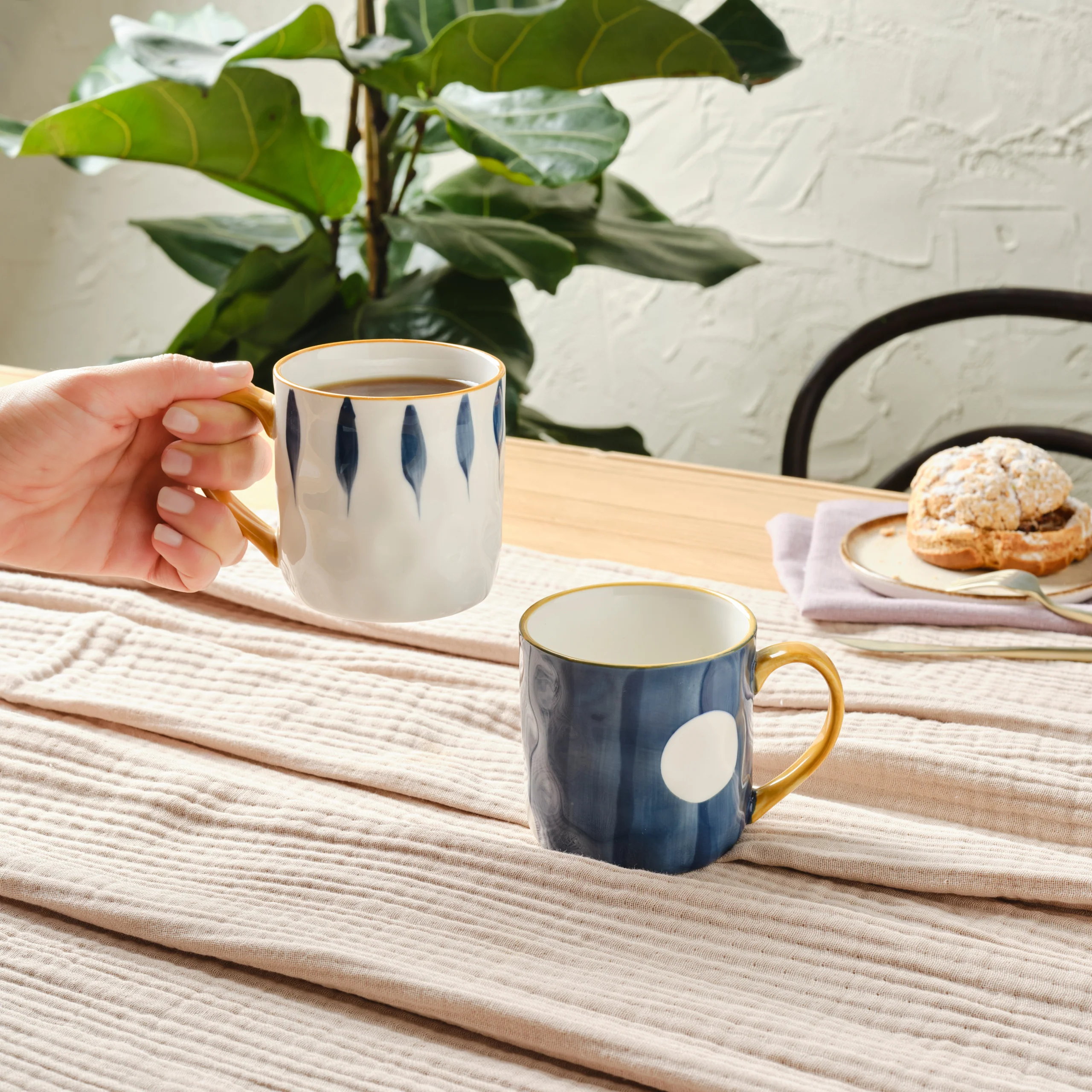 Karaca Canarie 2-delige Stoneware Bekerset, 350 ml, Meerkleurig - Image 7