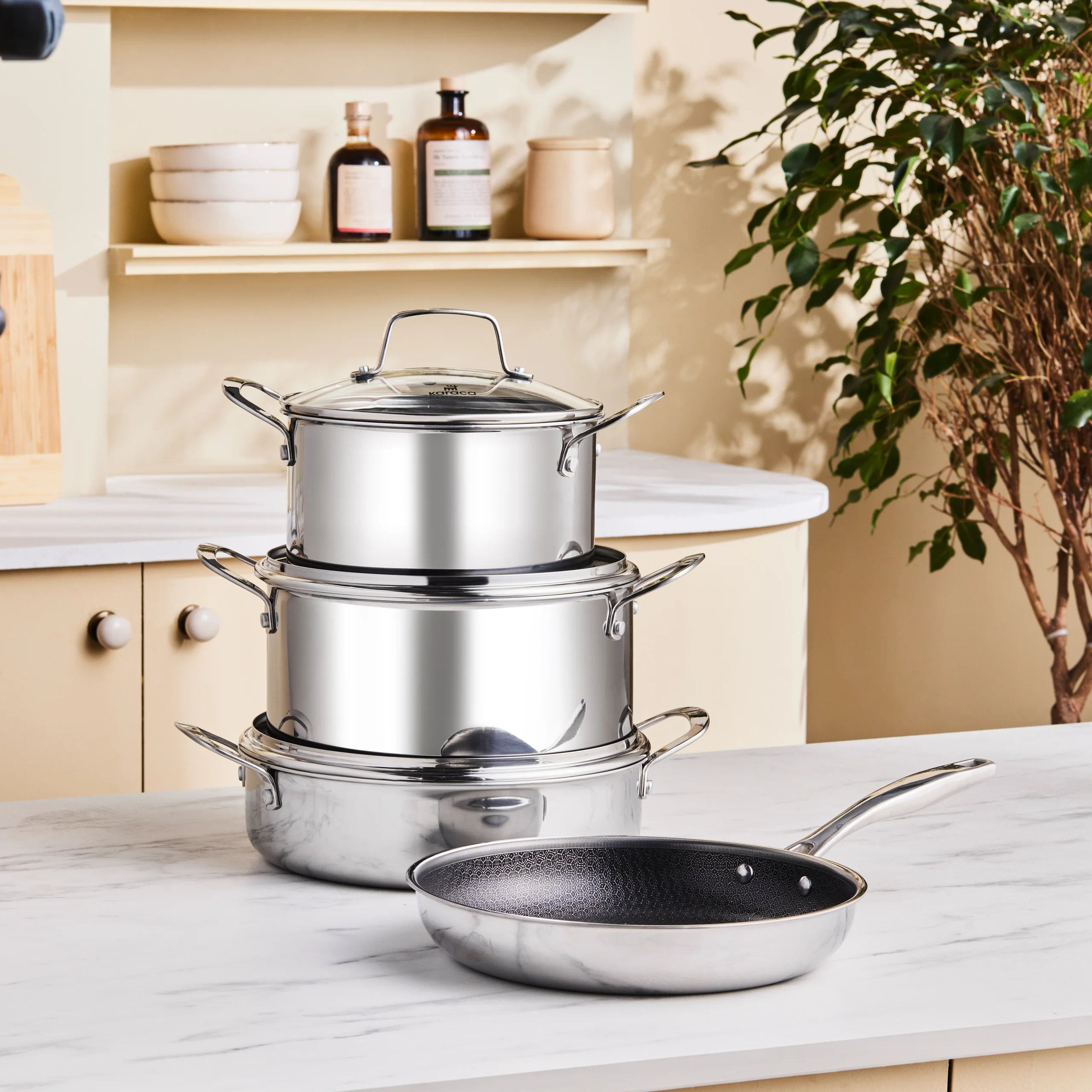 Karaca Ceramica Steel 3-Ply RVS Kookset - Image 2