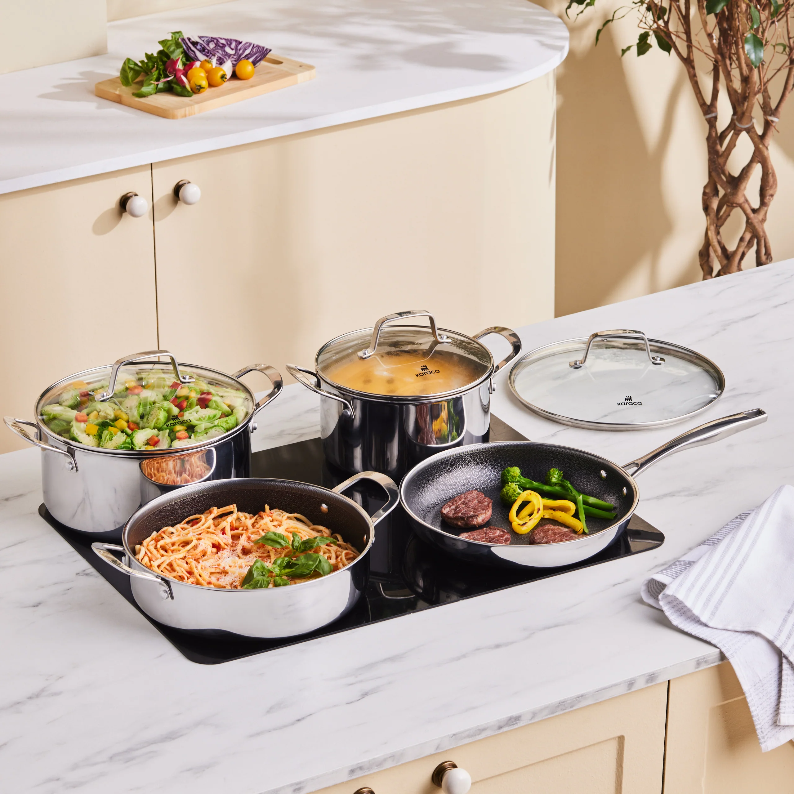 Karaca Ceramica Steel 3-Ply RVS Kookset - Image 4
