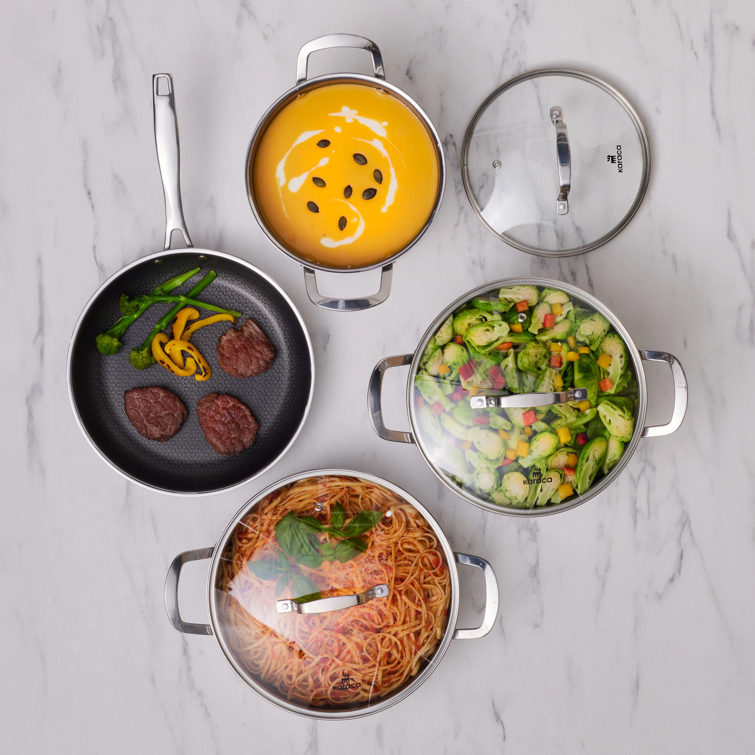 Karaca Ceramica Steel 3-Ply RVS Kookset - Image 5