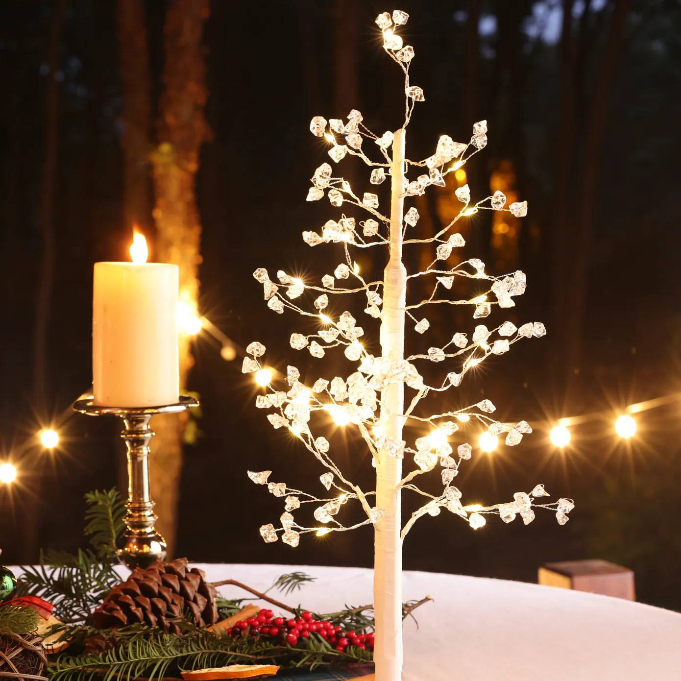 Karaca Christmas Boom Led Licht Prulletje, 10.5cmx10.5cmx45cm, Wit - Image 2