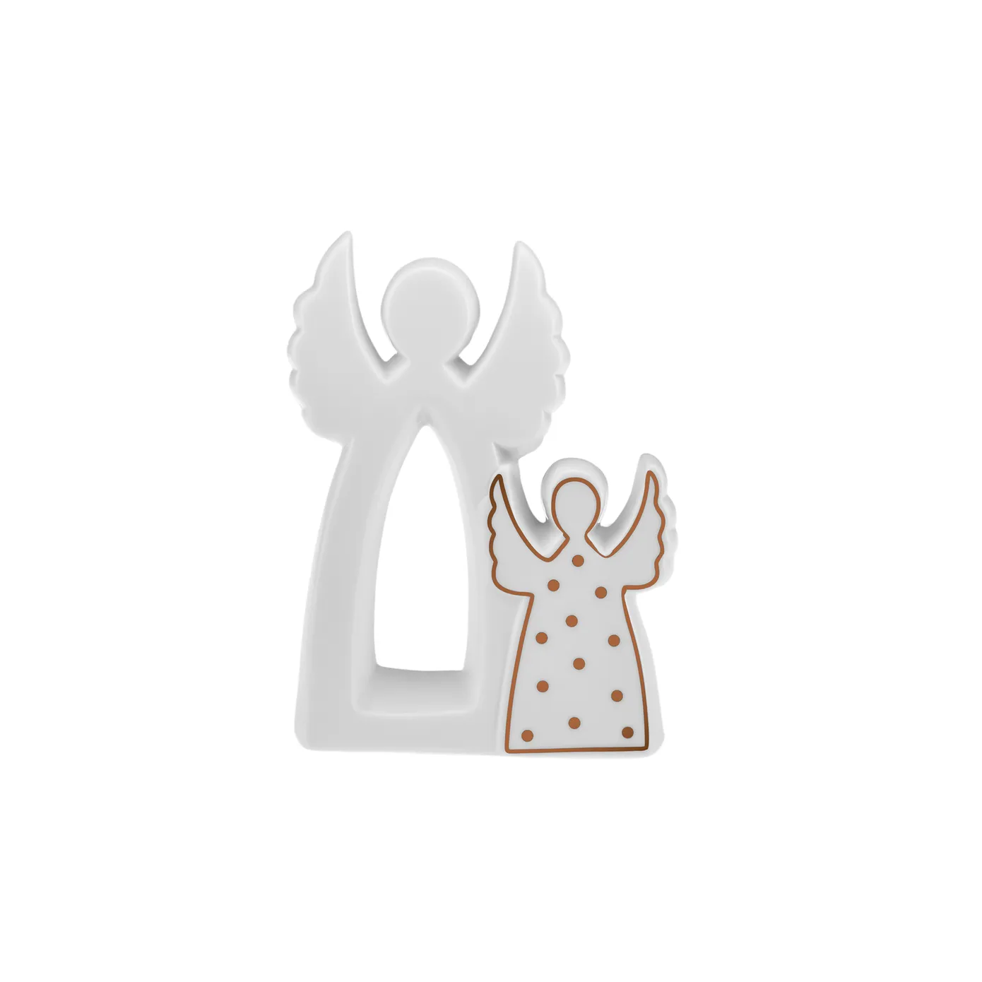 Karaca New Year Twee Engel 15,5x5,6x20,3 cm