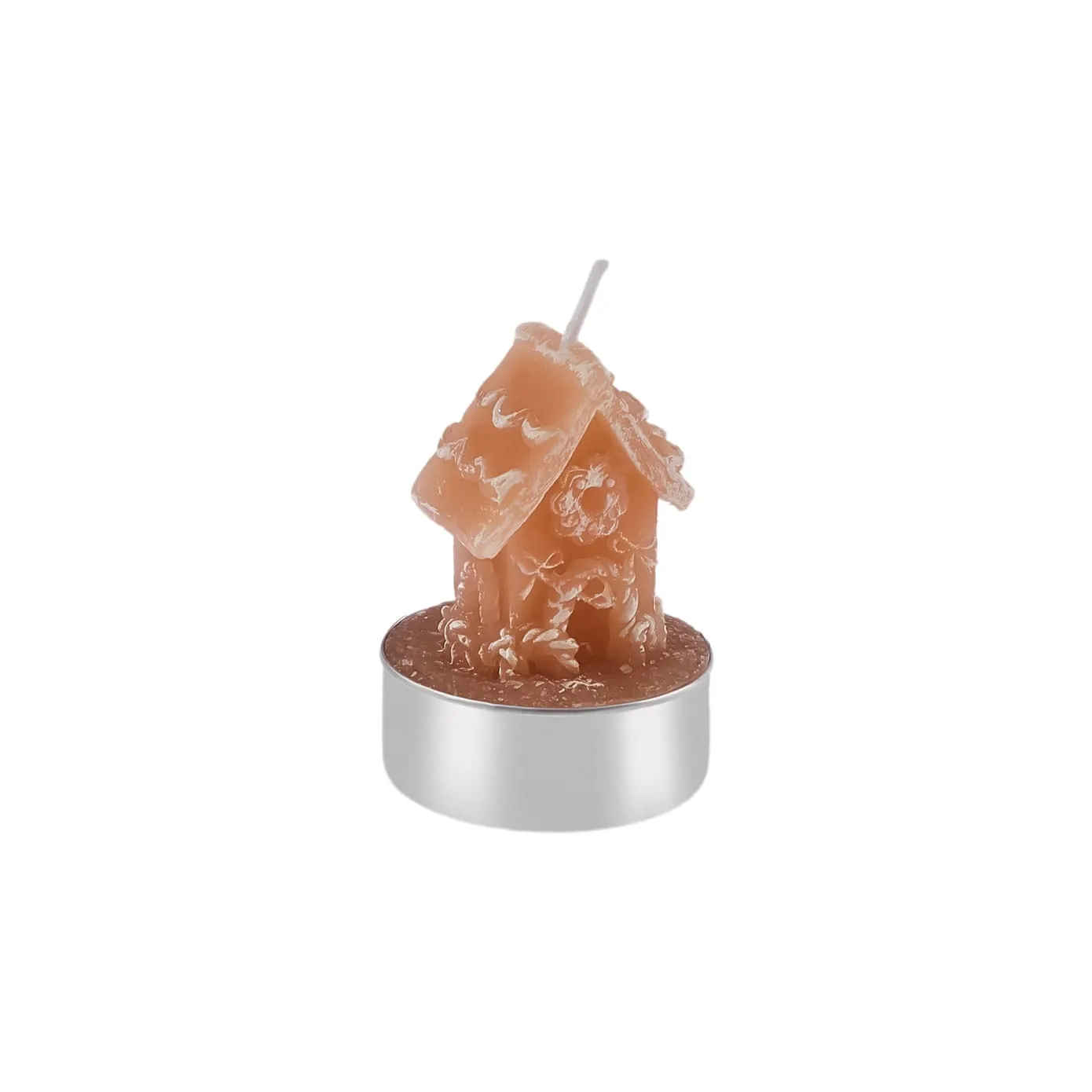 Karaca New Year Gemberbroodhuis 3-Piece Kaars Set, 18 cm x 5 cm x 6 cm, Bruin - Image 3