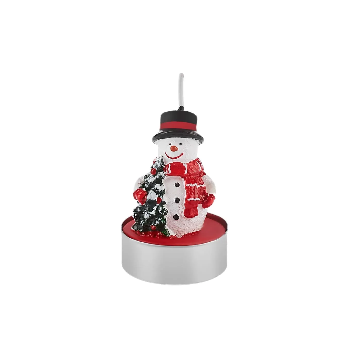 Karaca New Year Sneeuwpop Theelichtjes, 3 Stukken, 18,5 cm x 6,7 cm, Rood - Image 3