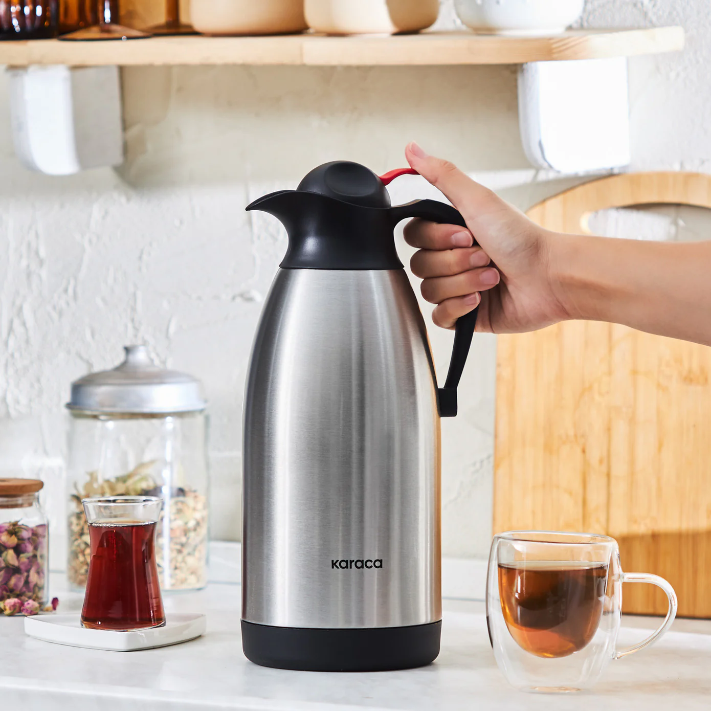 Karaca Clark RVS Thee Thermoskan 2,5 L - Image 2
