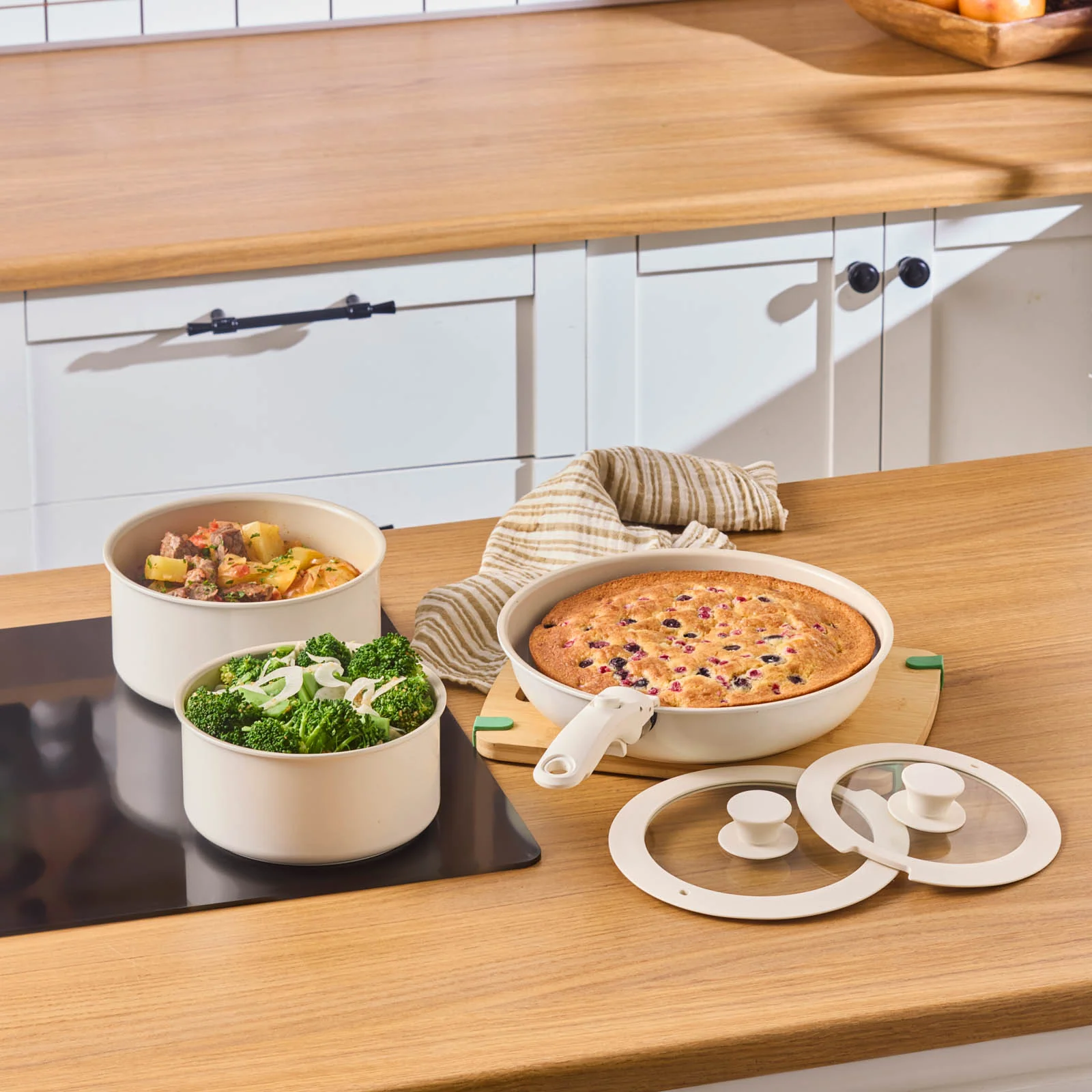 Karaca Comfort 6 Delige Keramische Pannenset Met Afneembare Handgreep - Image 3