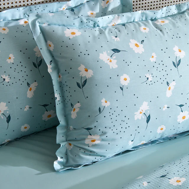 Karaca Daisy 100% Katoenen Eenpersoons Pique Set, Mint - Image 4