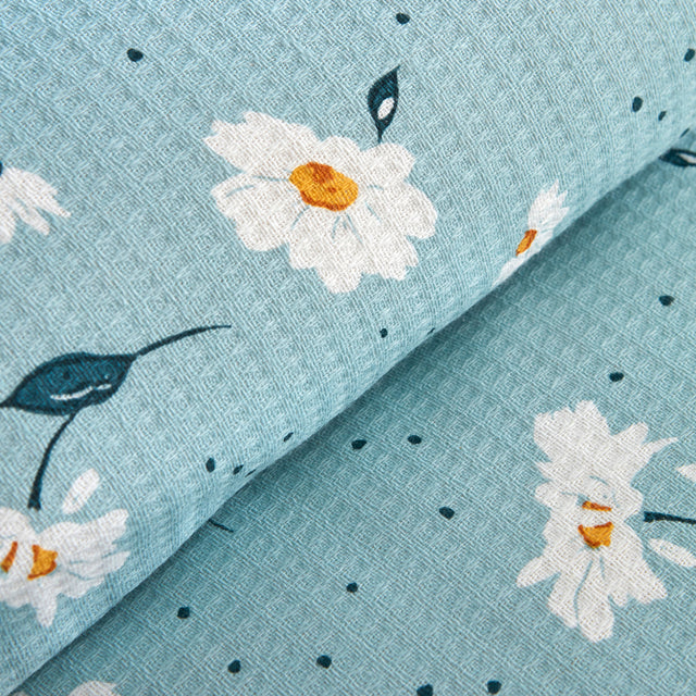 Karaca Daisy 100% Katoenen Tweepersoons Pique Set, Mint - Image 8