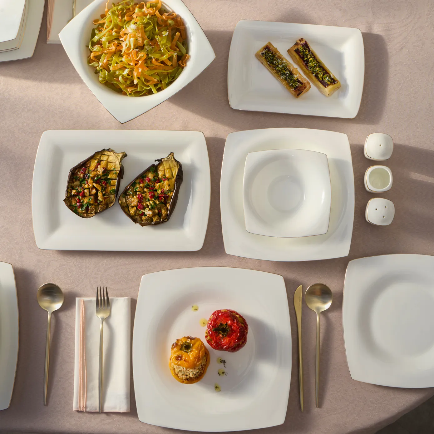 Karaca Dara Gold Fine Pearl 12 Persoons Servies, 58-Delig - Image 5