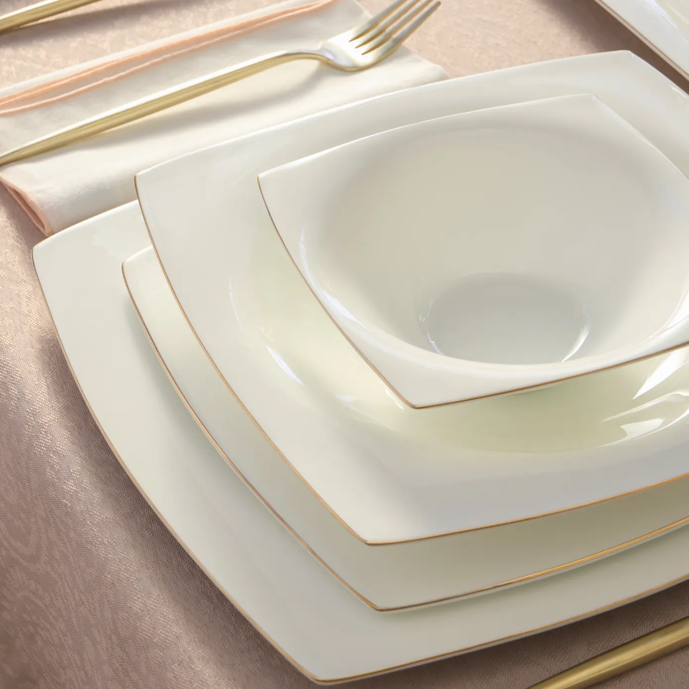 Karaca Dara Gold Fine Pearl 12 Persoons Servies, 58-Delig - Image 7