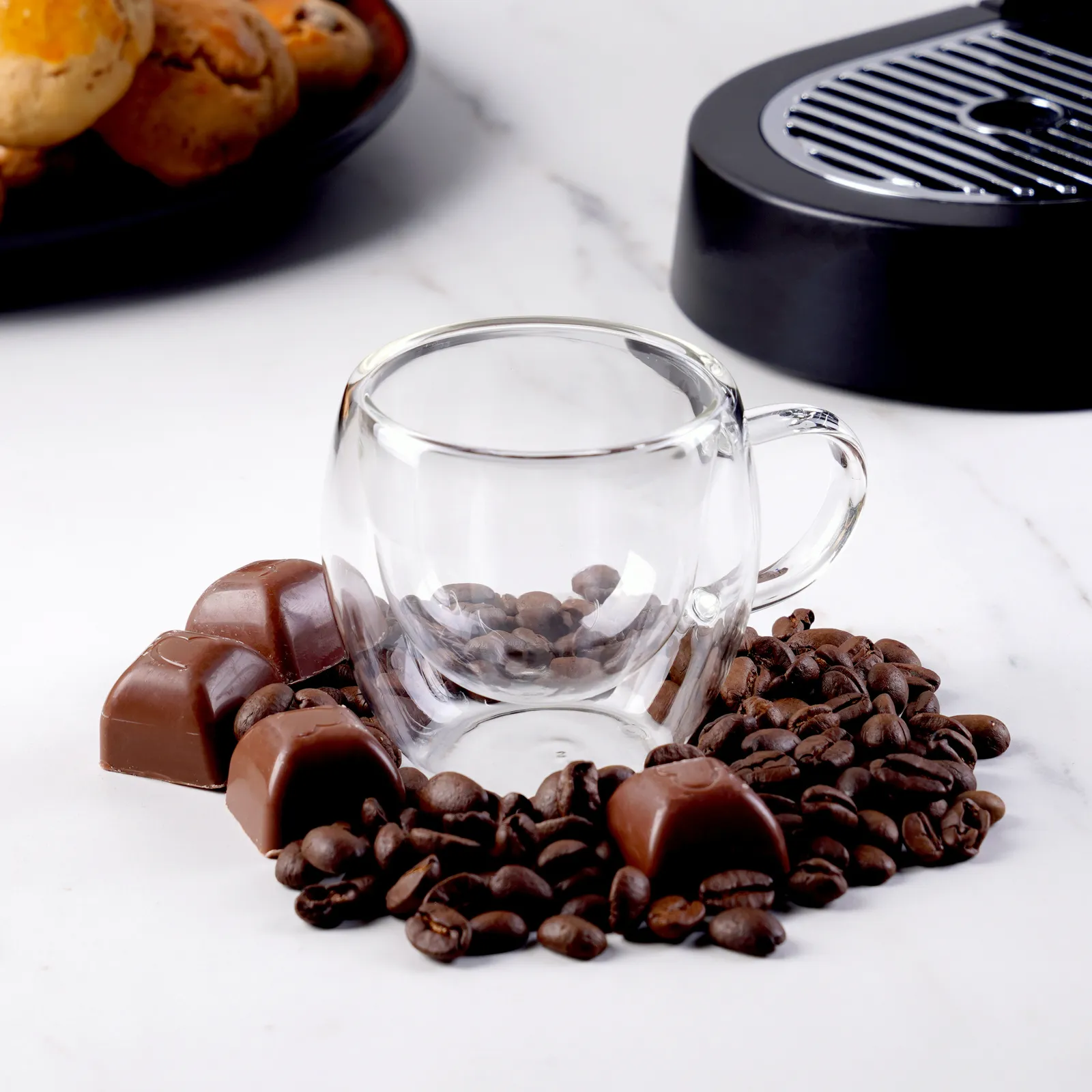 Karaca Dubbele Wand Borosilicaat Glas Kop Set voor 2 Personen 150 ml met Handvat - Image 5