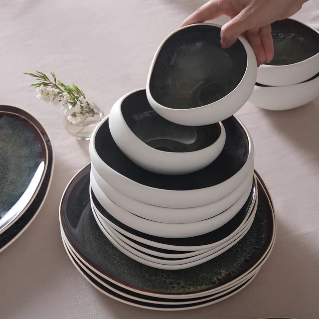 Karaca Earth Collection Galactic 55-delig tafelservice voor 12 personen – Wit - Image 8