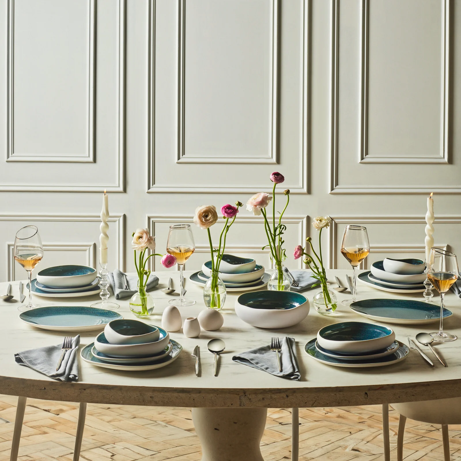 Karaca Earth Collection New Galactic Oscar Reactive Glaze 55-delige Serviesset voor 12 Personen, Multi - Image 2