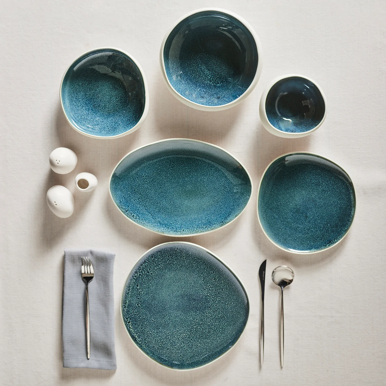 Karaca Earth Collection New Galactic Oscar Reactive Glaze 55-delige Serviesset voor 12 Personen, Multi - Image 3