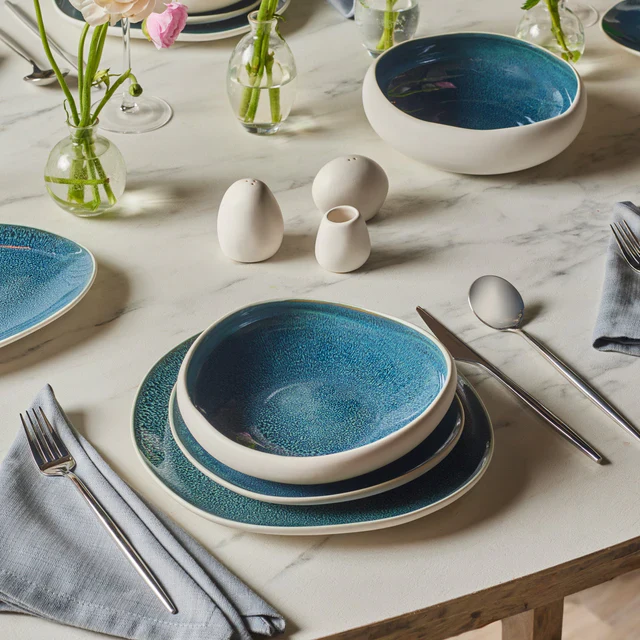 Karaca Earth Collection New Galactic Oscar Reactive Glaze 55-delige Serviesset voor 12 Personen, Multi - Image 5