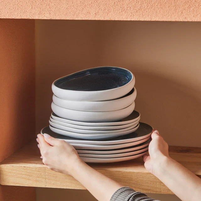 Karaca Earth Collection New Galactic Oscar Reactive Glaze 55-delige Serviesset voor 12 Personen, Multi - Image 8