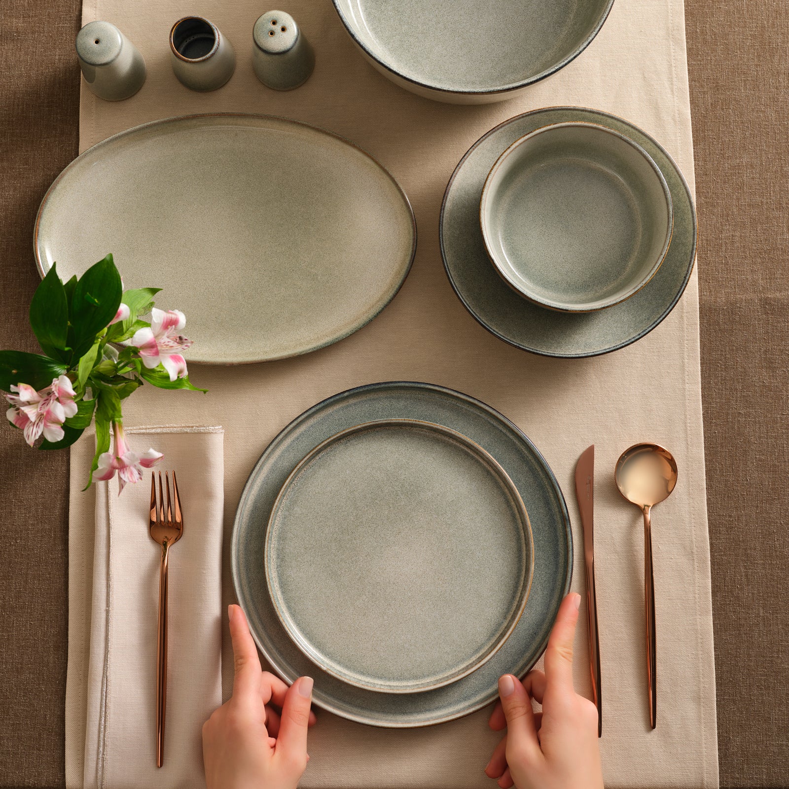 Karaca Earth Collection Skal 55-delige Eetserviesset voor 12 Personen - Image 3