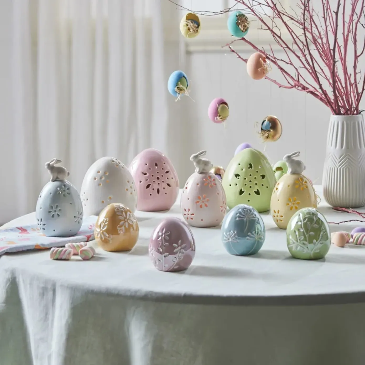 Karaca Easter Keramisch Snuisterij, 9cm, Groen - Image 3