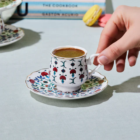 Karaca Ebruli 90 Ml 6-Delig Koffiekopjesset, Multicolor - Image 3