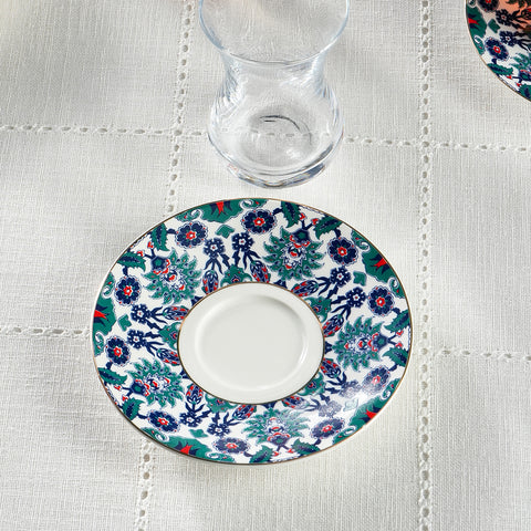 Karaca Edirne 12-delige Bone China Turkse theeset voor 6 personen, 130 ml, Meerkleurig - Image 5